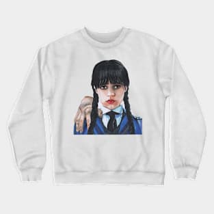 Wednesday Adams drawing Crewneck Sweatshirt